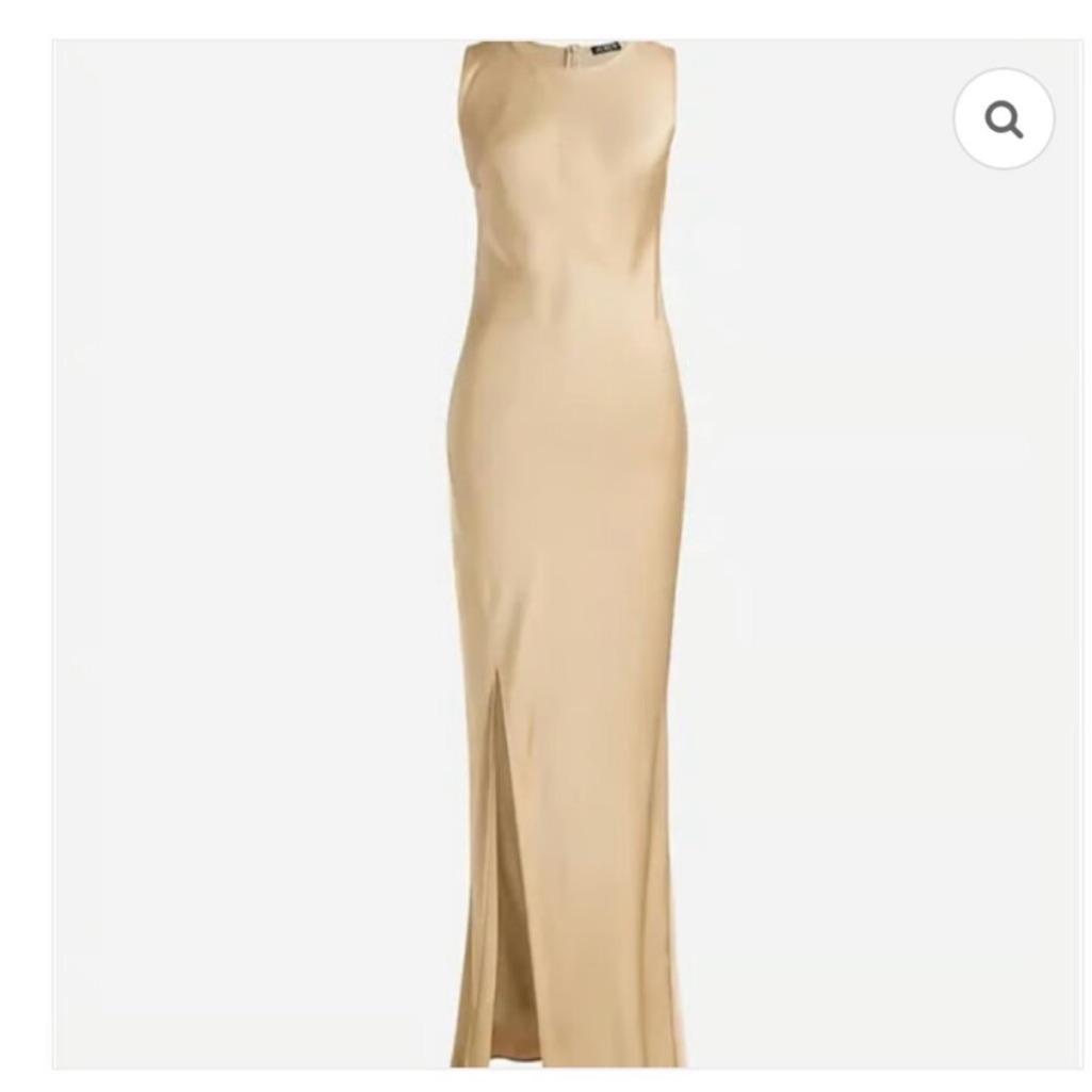 J. Crew Cream Maxi Dress With Side Slit